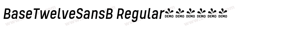 BaseTwelveSansB Regular字体转换